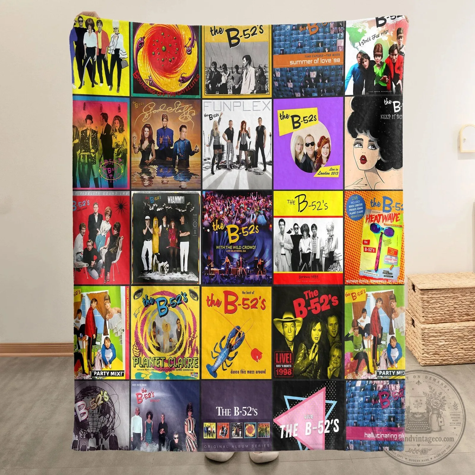 The B-52s Album Covers Collage Music Fan Sherpa Fleece Blanket 8 The B-52s Album Covers Collage Music Fan Sherpa Fleece Blanket