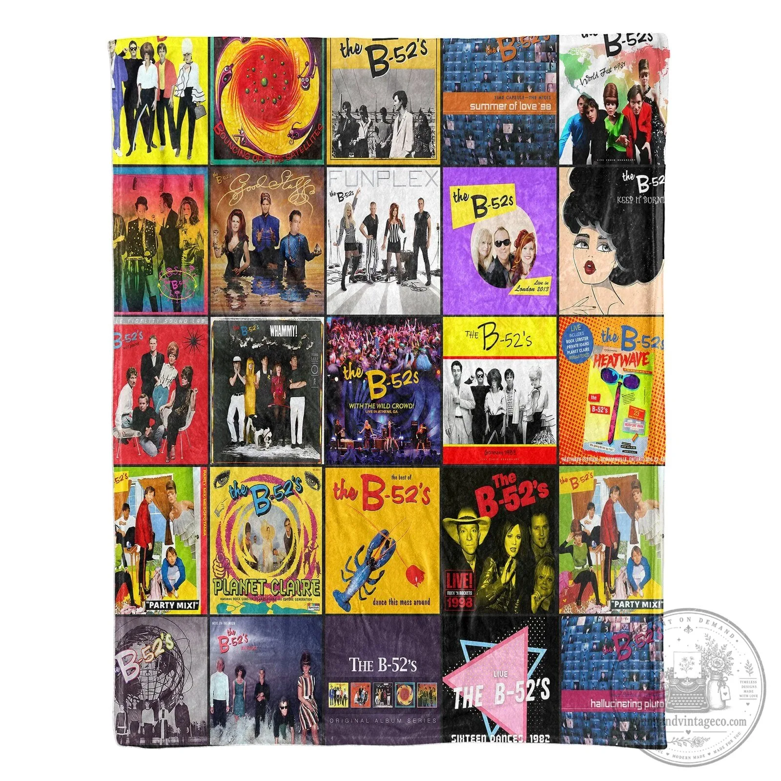 The B-52s Album Covers Collage Music Fan Sherpa Fleece Blanket 9 The B-52s Album Covers Collage Music Fan Sherpa Fleece Blanket