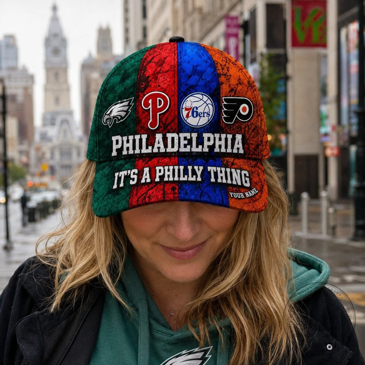Custom Hat Featuring Philadelphia Sports Teams: It's A Philly Thing 11 Custom Hat Featuring Philadelphia Sports Teams: It