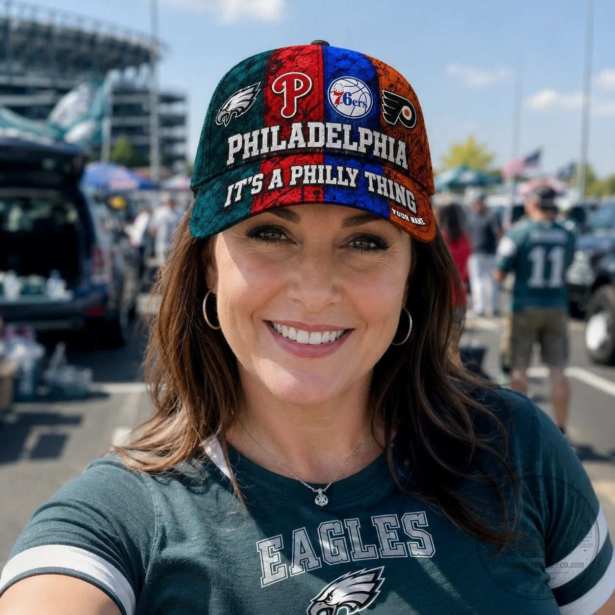 Custom Hat Featuring Philadelphia Sports Teams: It's A Philly Thing 17 Custom Hat Featuring Philadelphia Sports Teams: It