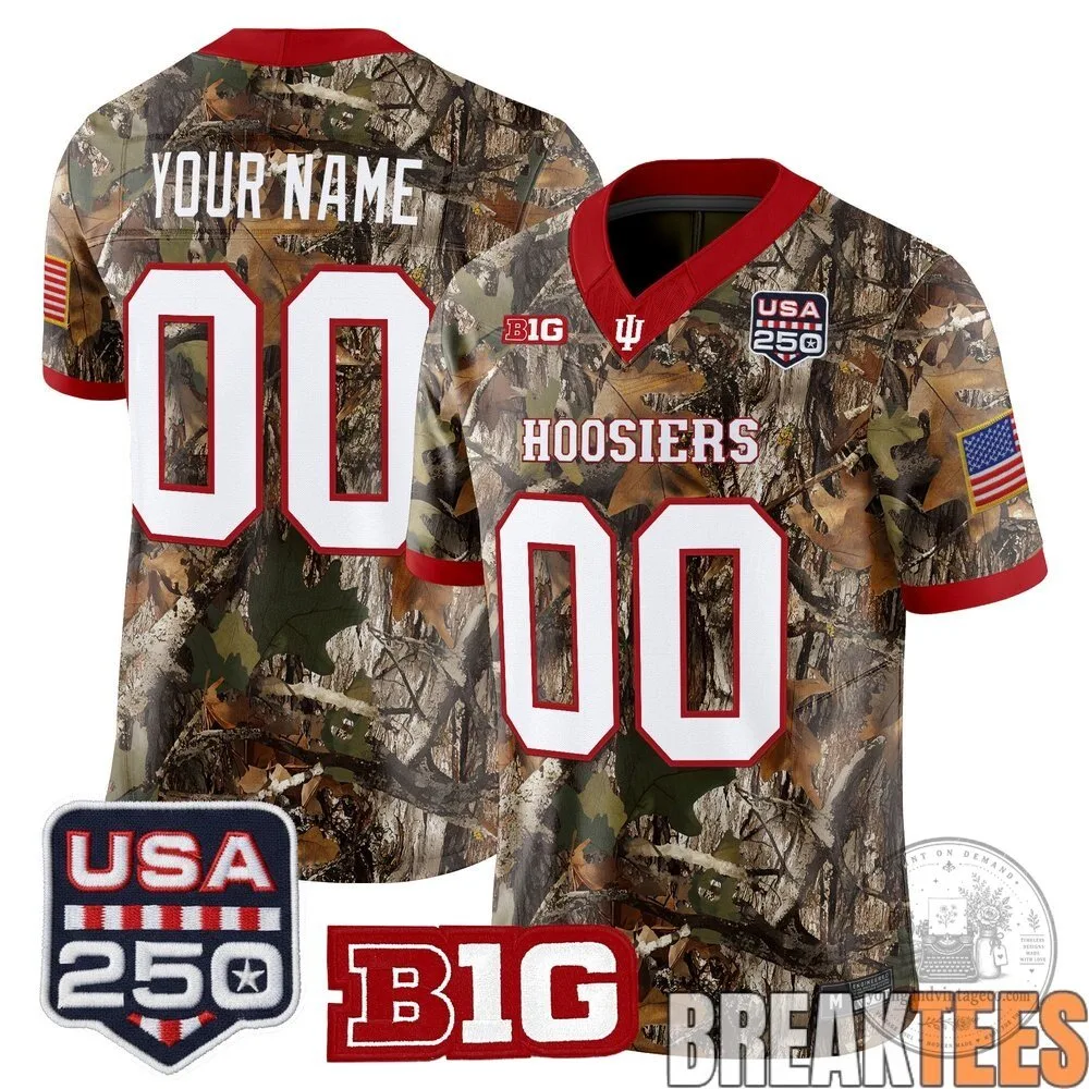 Indiana Hoosiers Football Team Salute to Service Custom Jersey 3 Indiana Hoosiers Football Team Salute to Service Custom Jersey