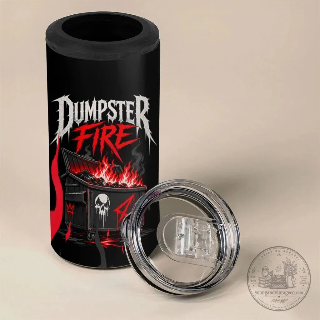 Dumpster Fire Everything Is Fine Skull Can Cooler Tumbler 9 Dumpster Fire Everything Is Fine Skull Can Cooler Tumbler