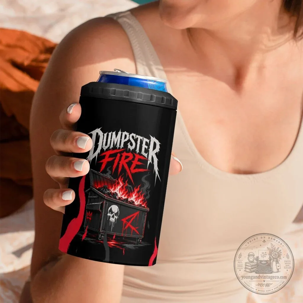 Dumpster Fire Everything Is Fine Skull Can Cooler Tumbler 11 Dumpster Fire Everything Is Fine Skull Can Cooler Tumbler