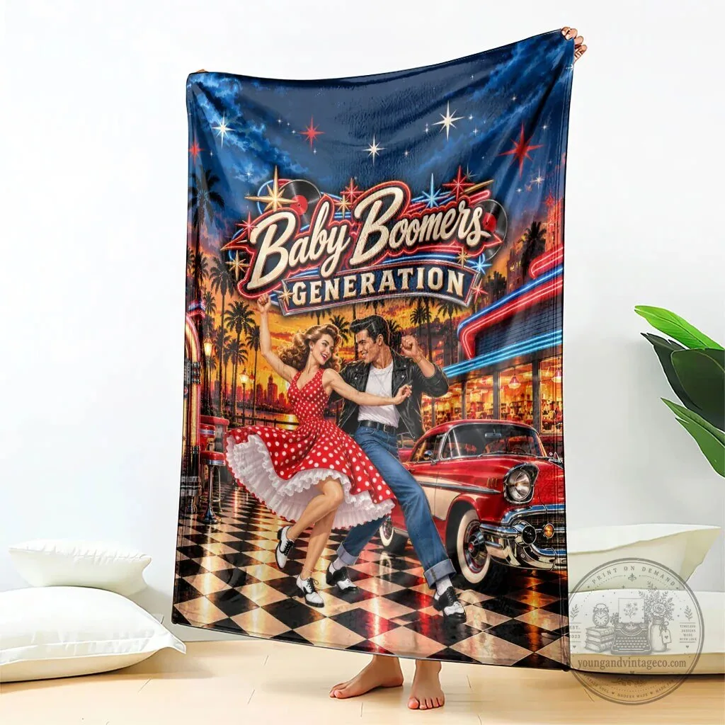 Baby Boomers Generation Vintage 1950s Retro Rock And Roll Nostalgia Blanket 7 Baby Boomers Generation Vintage 1950s Retro Rock And Roll Nostalgia Blanket