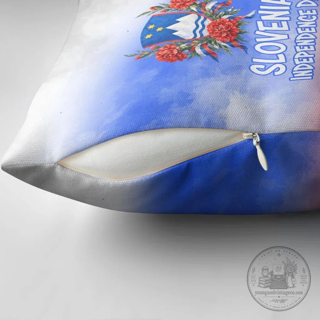 Slovenia Independence Day White Lipizzan Horse Red Carnation Emblem Pillow 9 Slovenia Independence Day White Lipizzan Horse Red Carnation Emblem Pillow