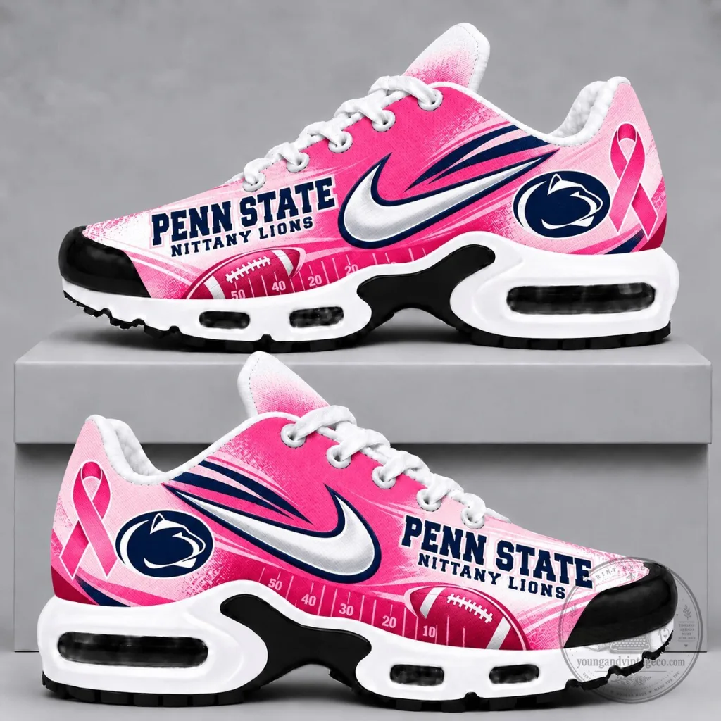Penn State Nittany Lions Breast Cancer Awareness Pink Running Shoes Penn State Nittany Lions Breast Cancer Awareness Pink Running Shoes