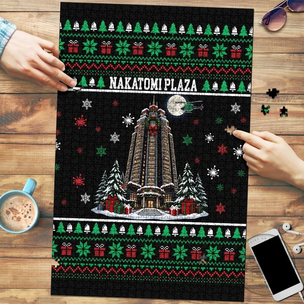 Nakatomi Plaza Christmas Party Ugly Sweater Style Jigsaw Puzzle
