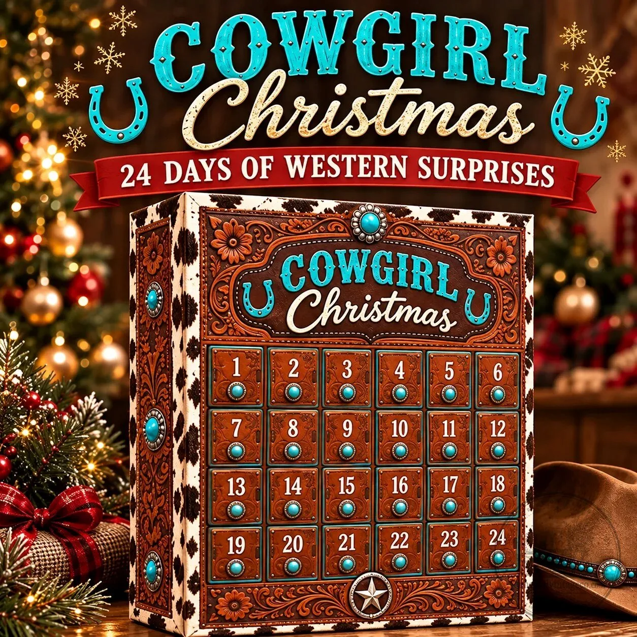Cowgirl Christmas 24 Day Western Surprises Advent Countdown Calendar