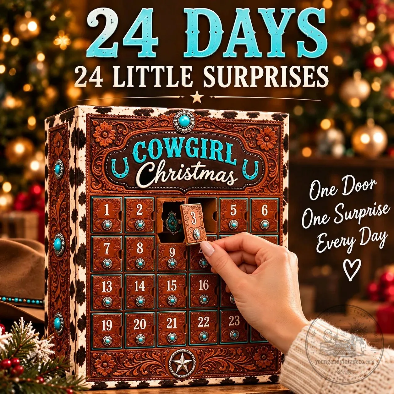Cowgirl Christmas 24 Day Western Surprises Advent Countdown Calendar 9 Cowgirl Christmas 24 Day Western Surprises Advent Countdown Calendar