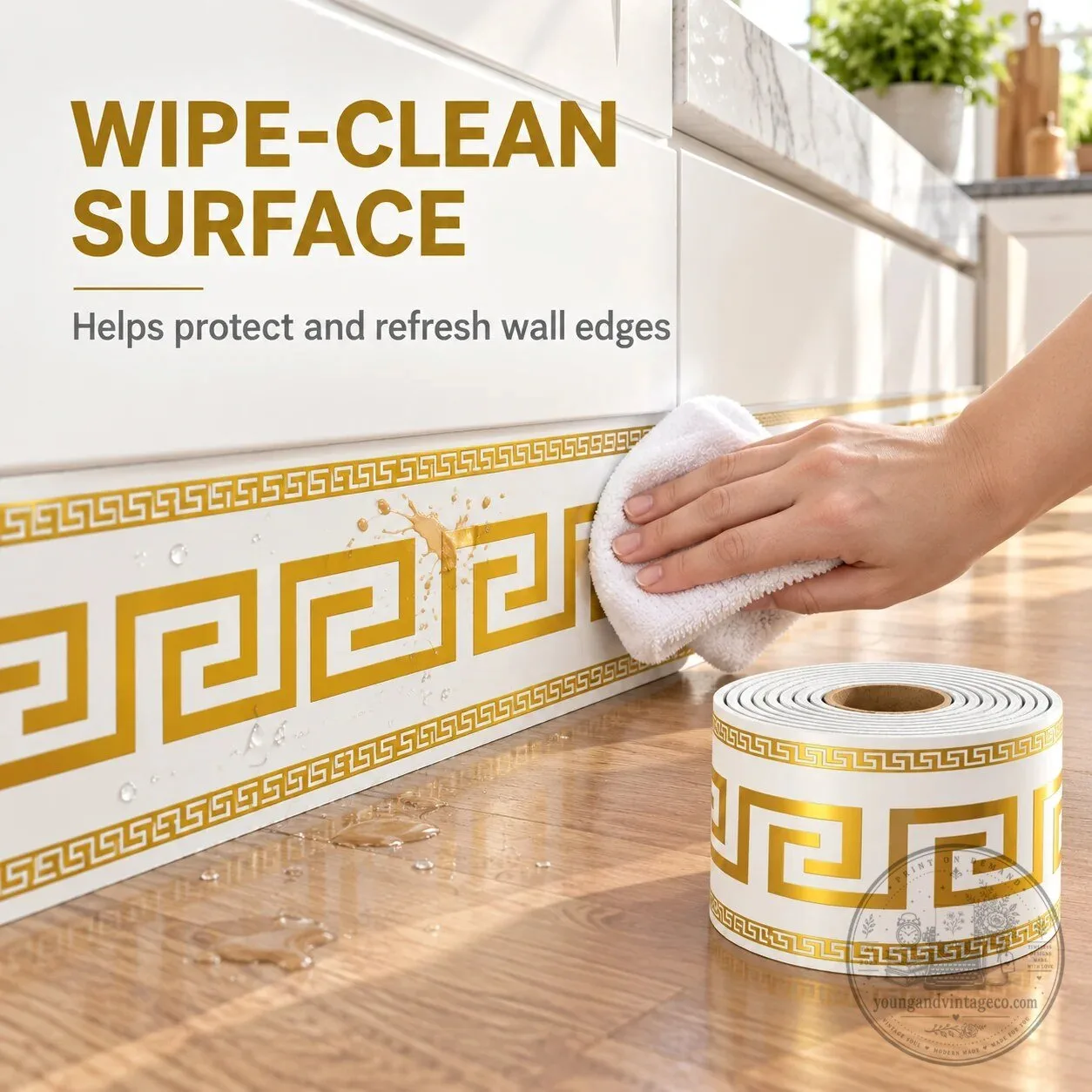 Self-Adhesive Skirting Board Border Sticker Wall Edge Trim Strip 12 Self-Adhesive Skirting Board Border Sticker Wall Edge Trim Strip