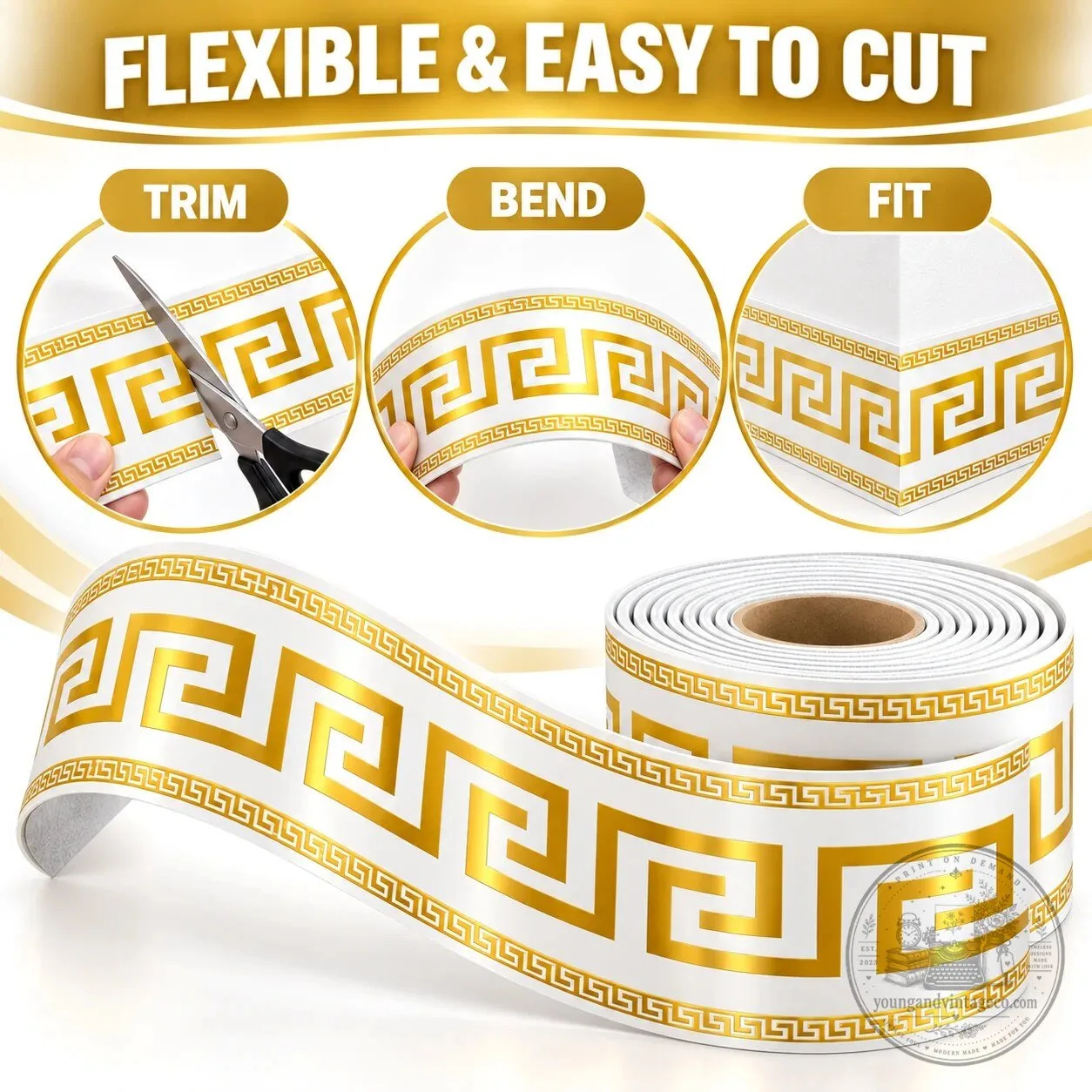 Self-Adhesive Skirting Board Border Sticker Wall Edge Trim Strip 17 Self-Adhesive Skirting Board Border Sticker Wall Edge Trim Strip