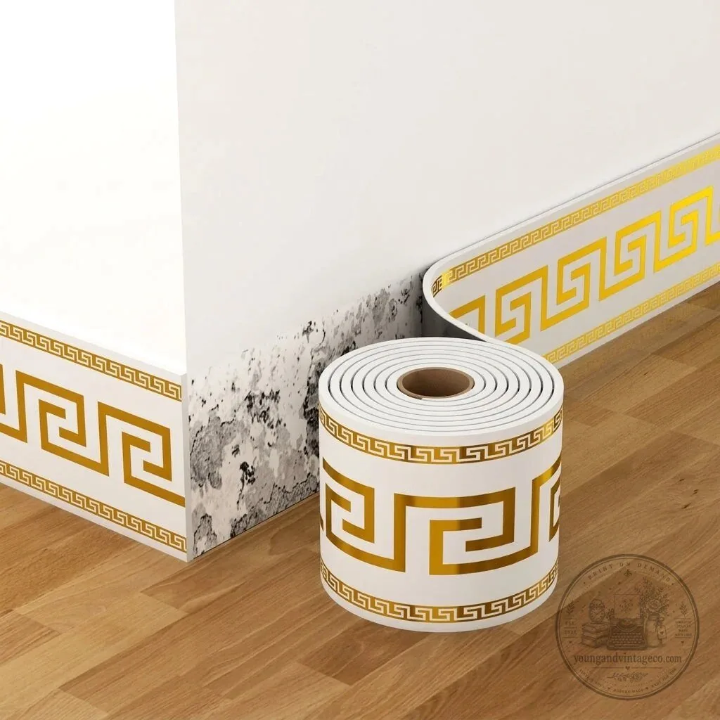 Self-Adhesive Skirting Board Border Sticker Wall Edge Trim Strip 20 Self-Adhesive Skirting Board Border Sticker Wall Edge Trim Strip