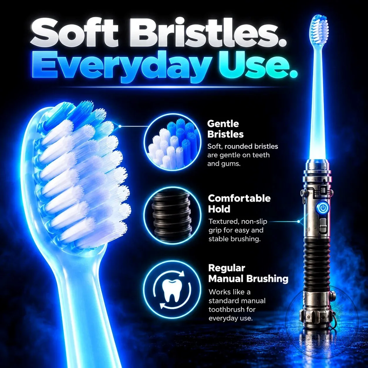 Four Glow Colors Light Up Toothbrush with Green Blue Red Purple LED Lights 14 Four Glow Colors Light Up Toothbrush with Green Blue Red Purple LED Lights