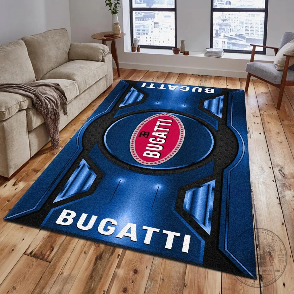 Bugatti Blue Car Logo Welcome Floor Mat Bugatti Blue Car Logo Welcome Floor Mat