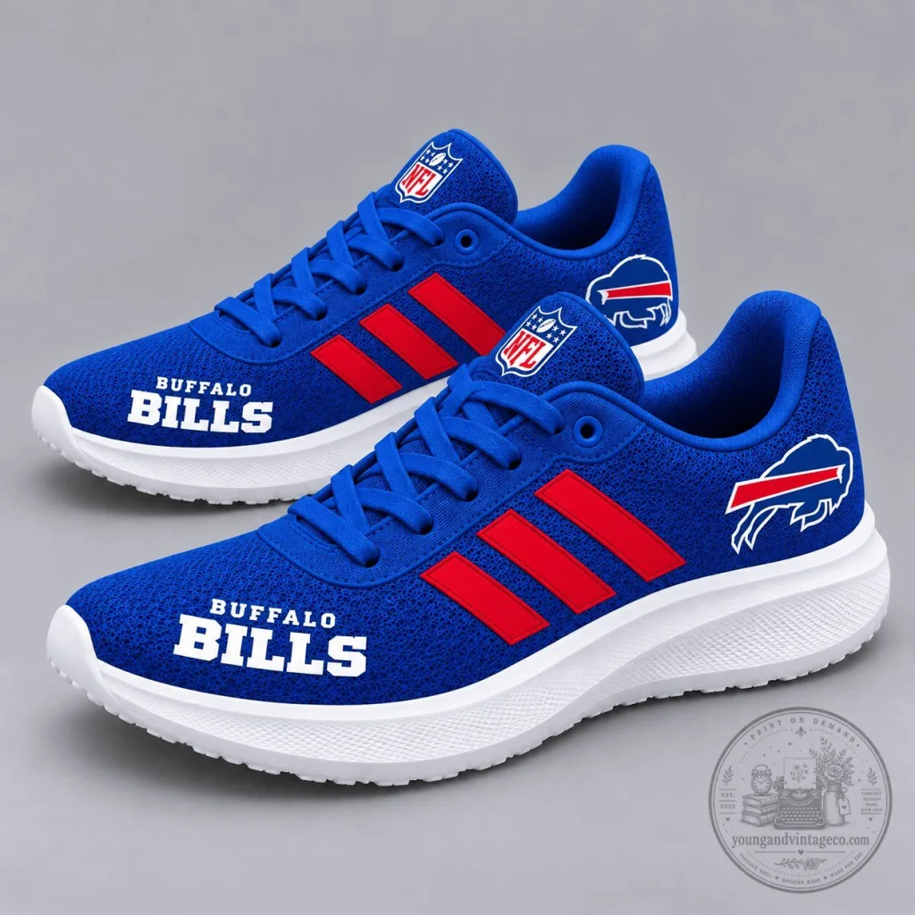 Buffalo Bills National Football League Blue Red Stripe Pride Sport Sneakers Buffalo Bills National Football League Blue Red Stripe Pride Sport Sneakers