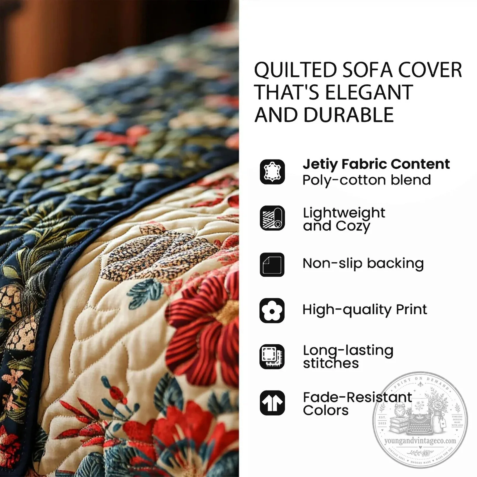 Moose and Black Bear Mountain River Quilted Sofa Cover 16 Moose and Black Bear Mountain River Quilted Sofa Cover