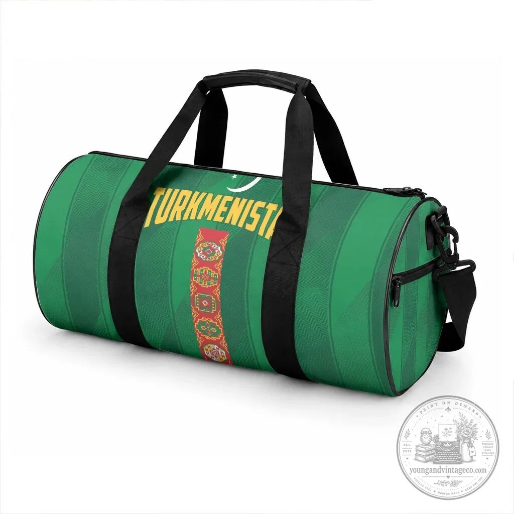 Turkmenistan Flag Design Duffle Bag Happy Independence Day Travel Gym Bag 5 Turkmenistan Flag Design Duffle Bag Happy Independence Day Travel Gym Bag