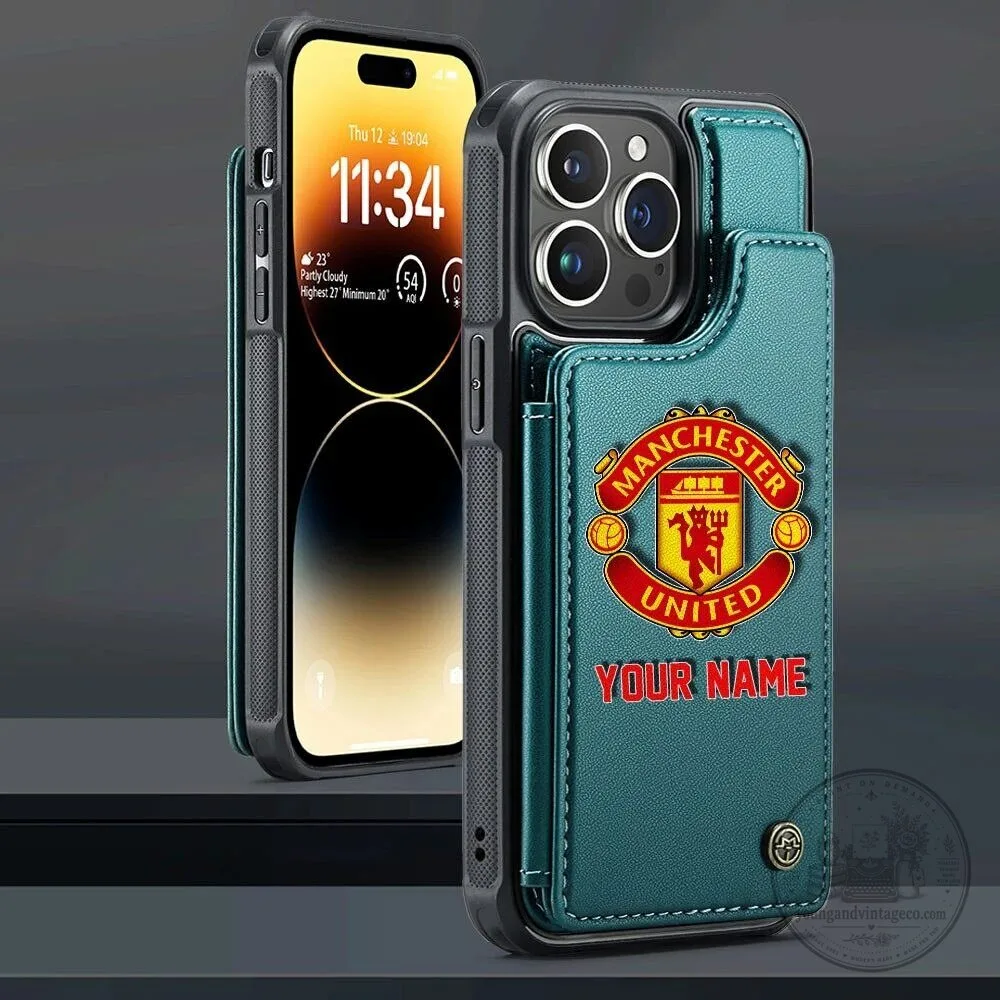 Manchester United Personalized Name Leather Flip Wallet Phone Case 11 Manchester United Personalized Name Leather Flip Wallet Phone Case