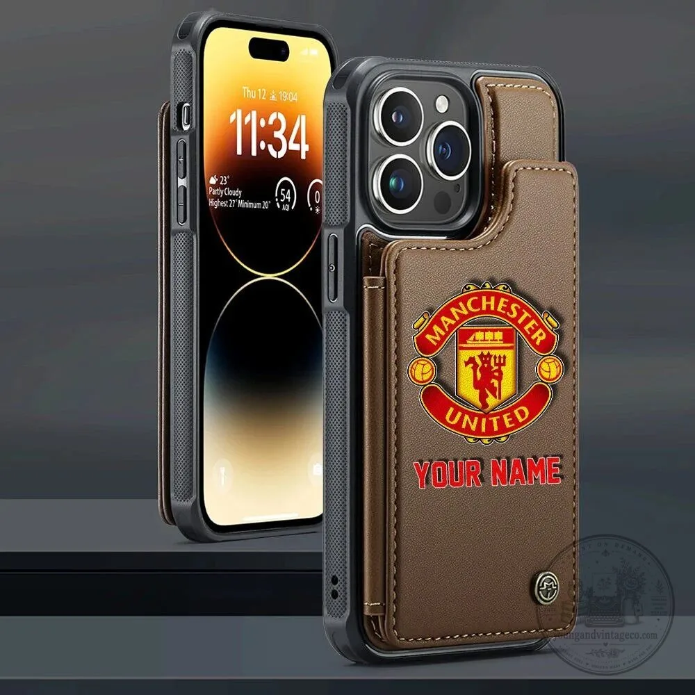 Manchester United Personalized Name Leather Flip Wallet Phone Case 12 Manchester United Personalized Name Leather Flip Wallet Phone Case