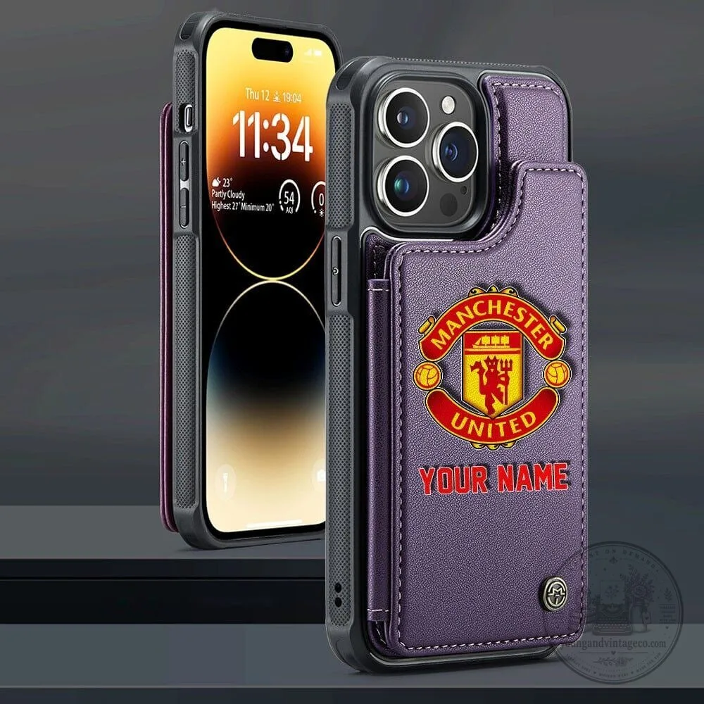 Manchester United Personalized Name Leather Flip Wallet Phone Case 13 Manchester United Personalized Name Leather Flip Wallet Phone Case