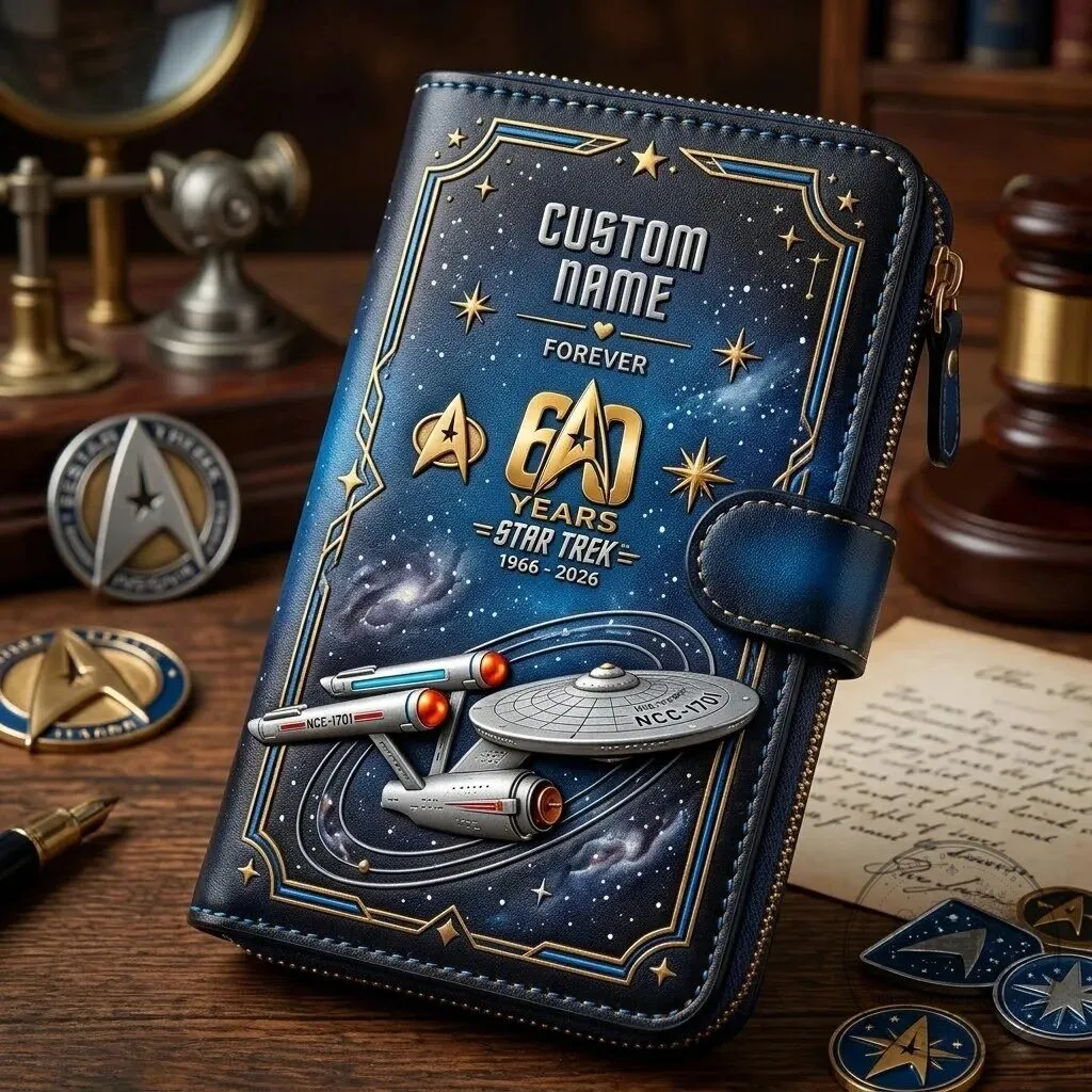 Star Trek 60th Anniversary Custom Name Wallet 1 Star Trek 60th Anniversary Custom Name Wallet