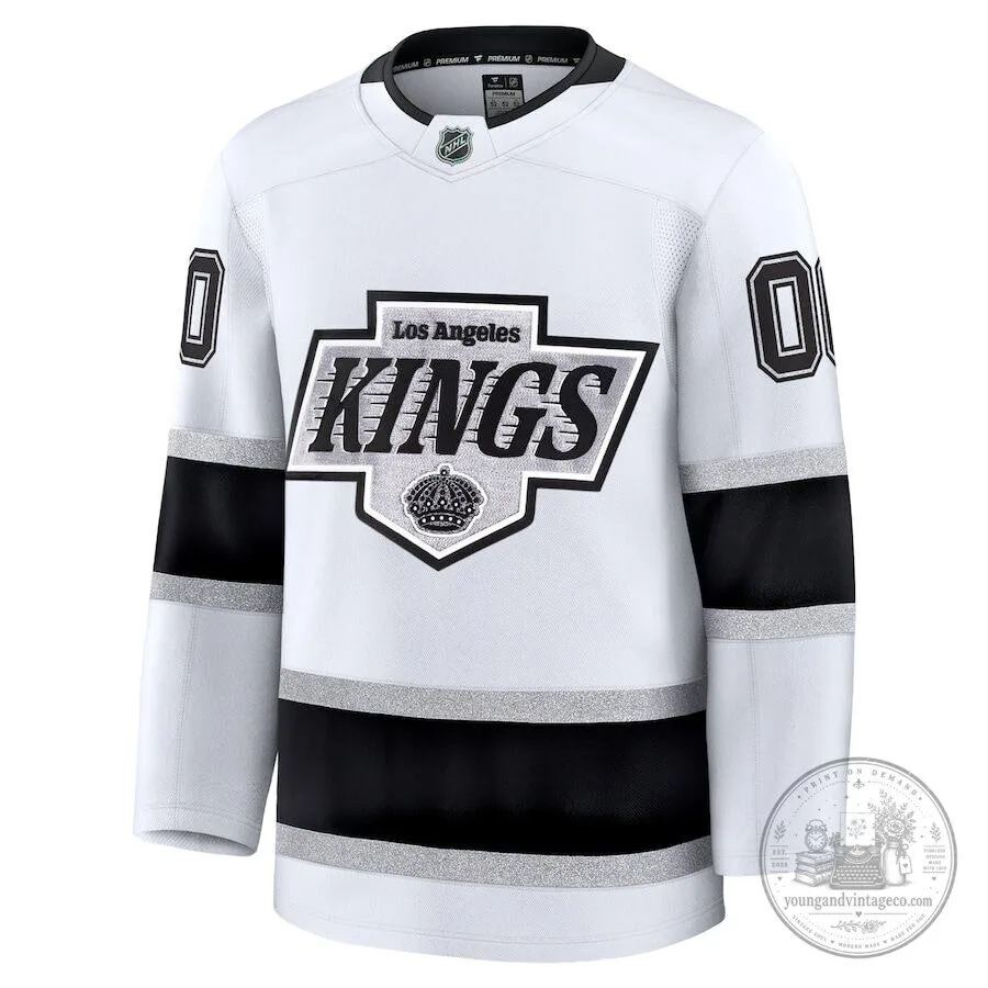 Los Angeles Kings Away White National Hockey League Premium Custom Jersey