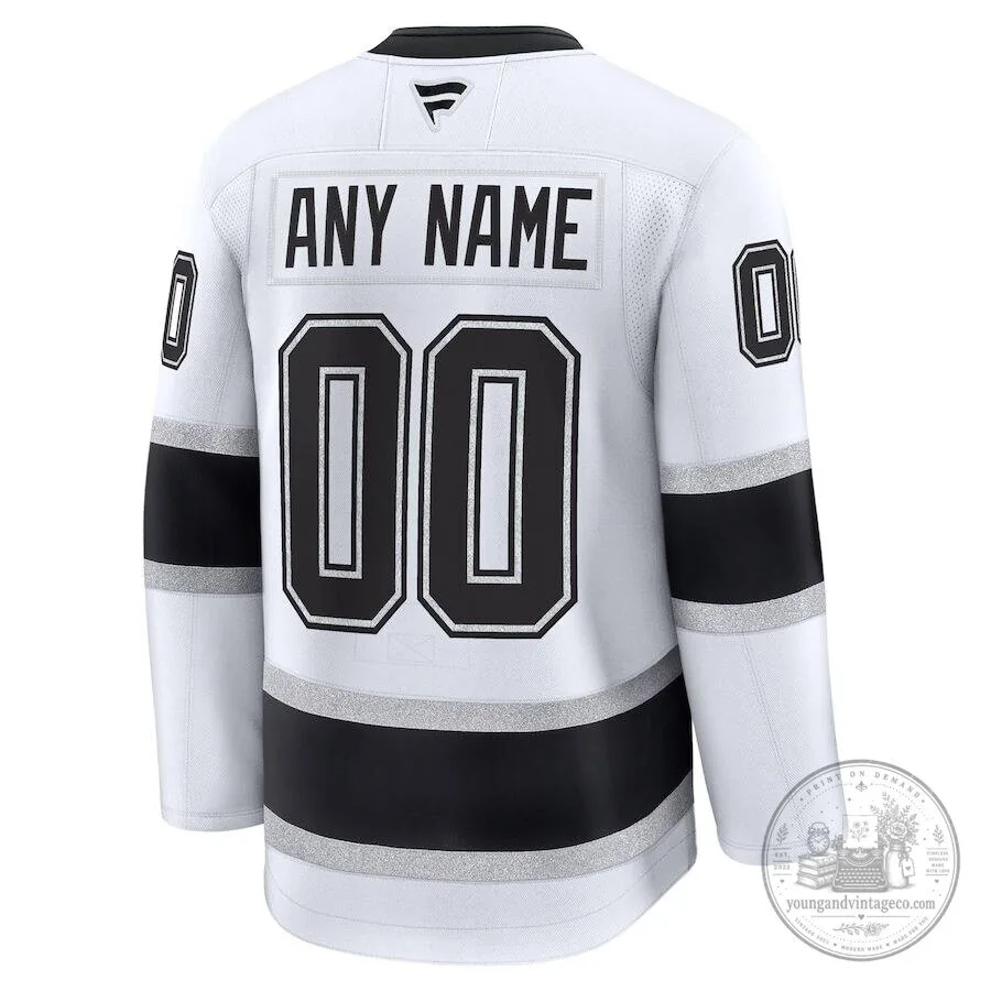 Los Angeles Kings Away White National Hockey League Premium Custom Jersey 3 Los Angeles Kings Away White National Hockey League Premium Custom Jersey