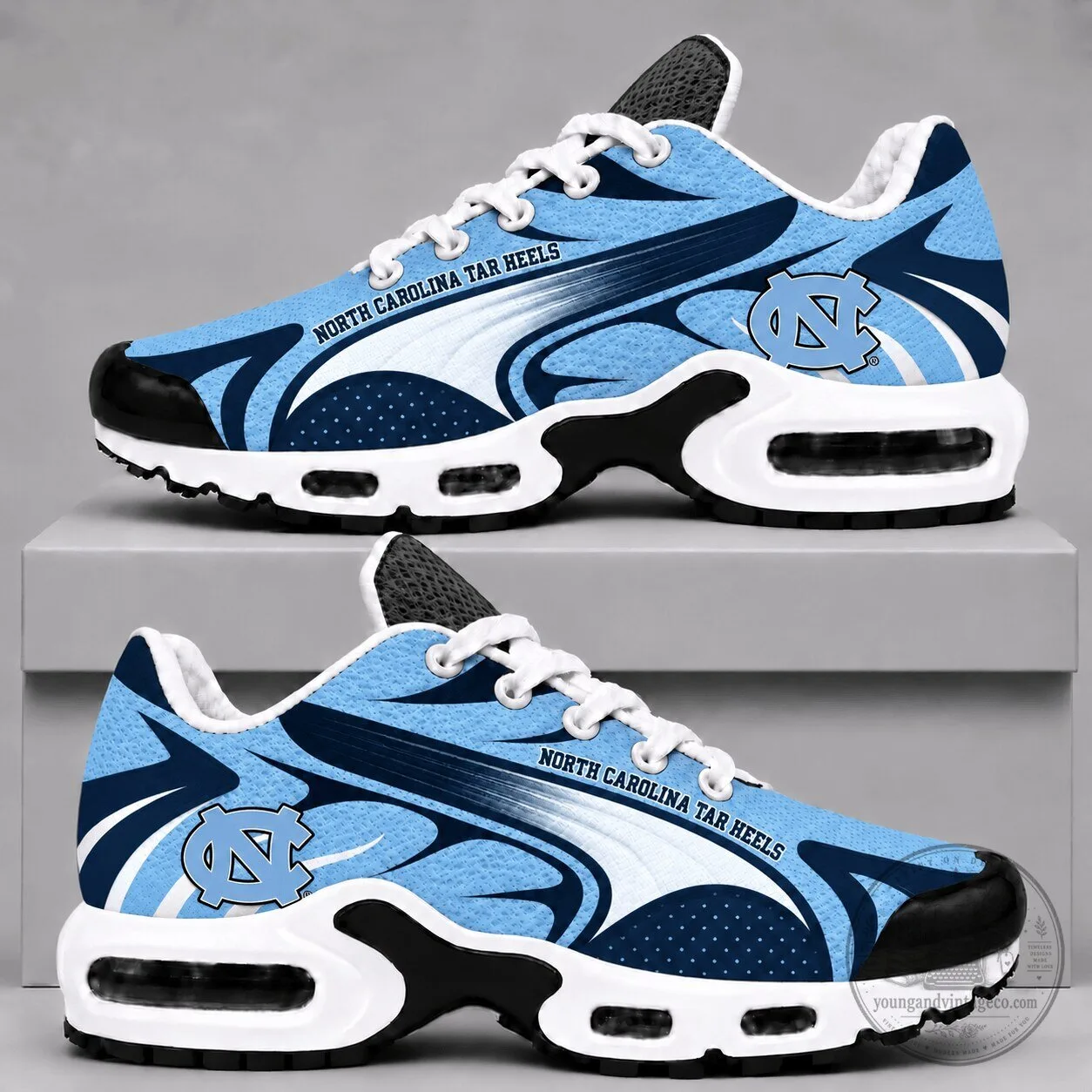 North Carolina Tar Heels Premium Air Max Style Sneakers