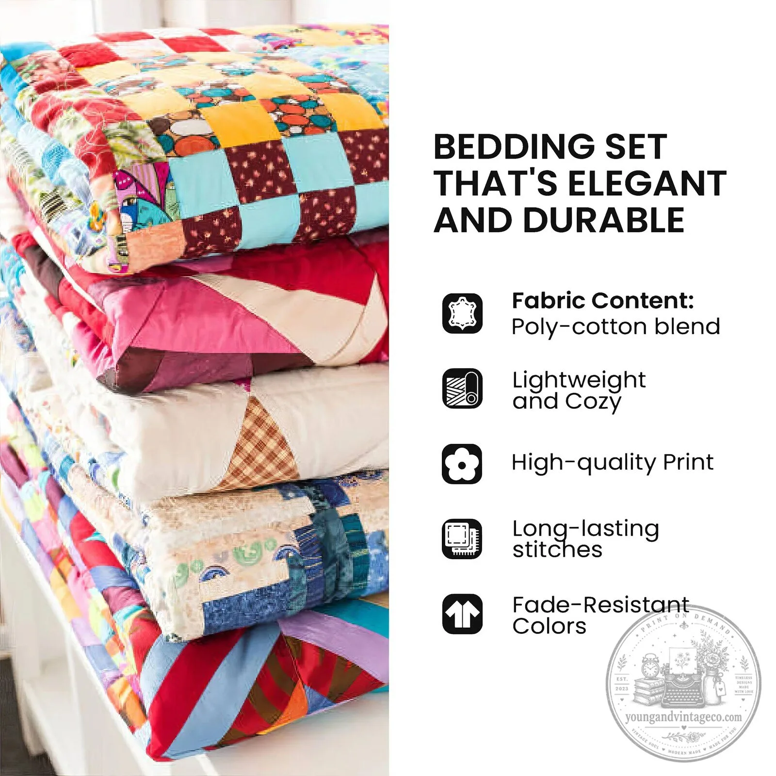 Mystic Rainbow Dragon Fantasy Art Quilted Bedding Set with Pillow Shams 7 Mystic Rainbow Dragon Fantasy Art Quilted Bedding Set with Pillow Shams