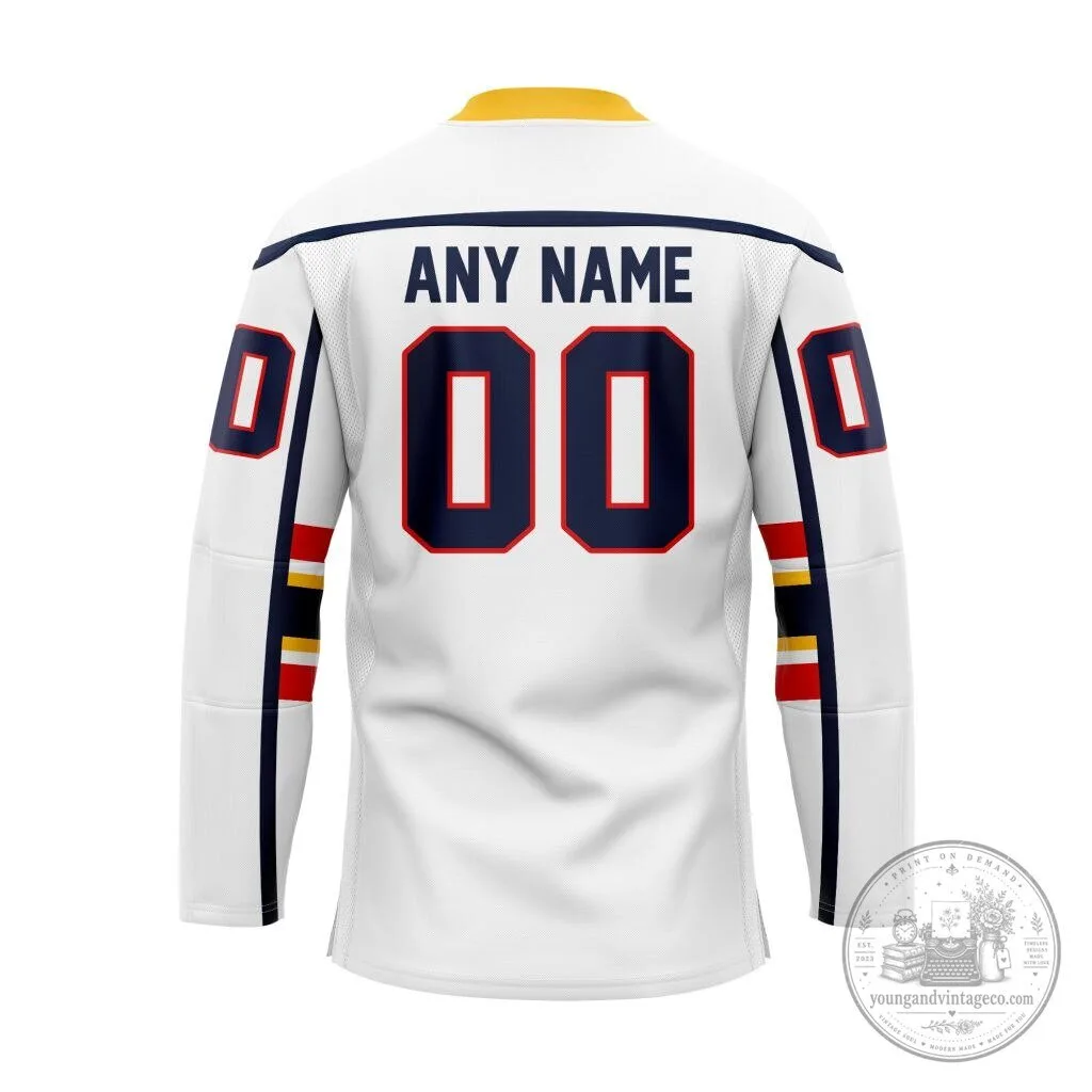 Barrie Colts OHL White Lace Hockey Jersey Personalized with Name and Number 3 Barrie Colts OHL White Lace Hockey Jersey Personalized with Name and Number