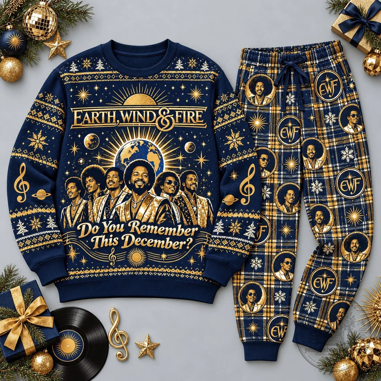 Earth Wind and Fire Do You Remember This December Christmas Pajamas