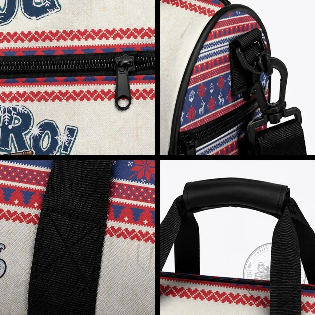 Norway Viking Ship Ro Ro Duffle Bag with Norwegian Flag and Christmas Pattern 6 Norway Viking Ship Ro Ro Duffle Bag with Norwegian Flag and Christmas Pattern