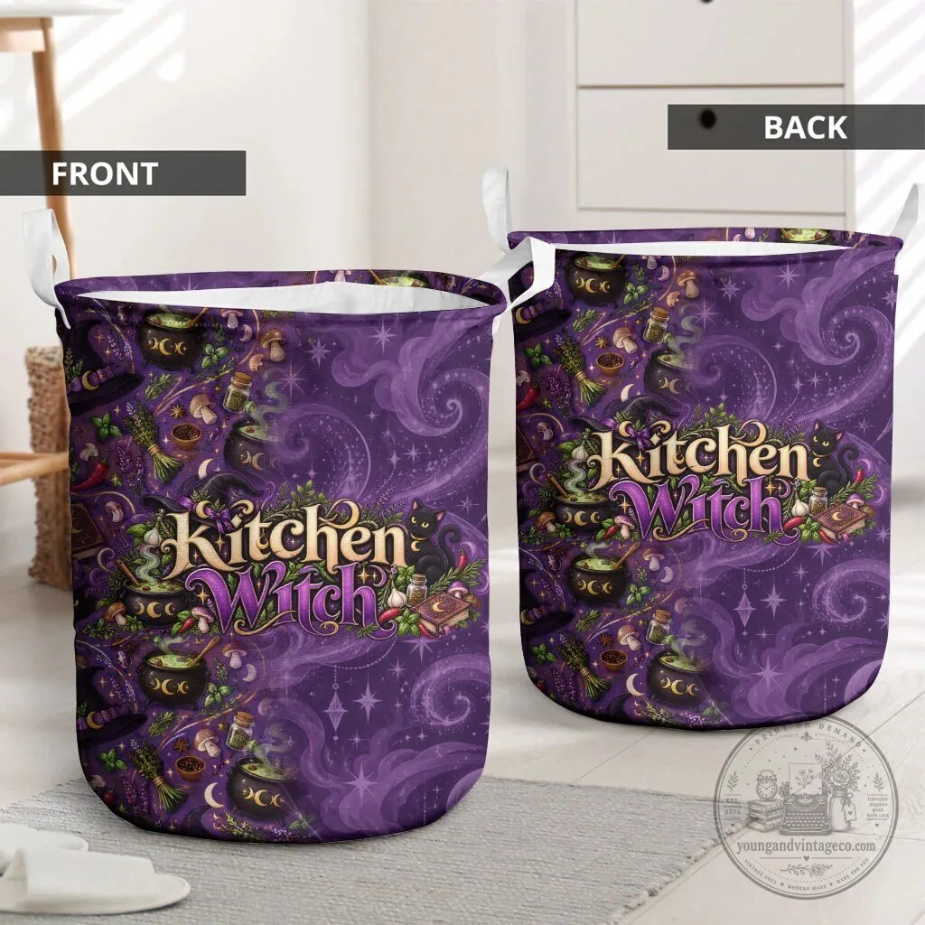 Kitchen Witch Mystical Cauldron And Black Cat Laundry Basket 6 Kitchen Witch Mystical Cauldron And Black Cat Laundry Basket